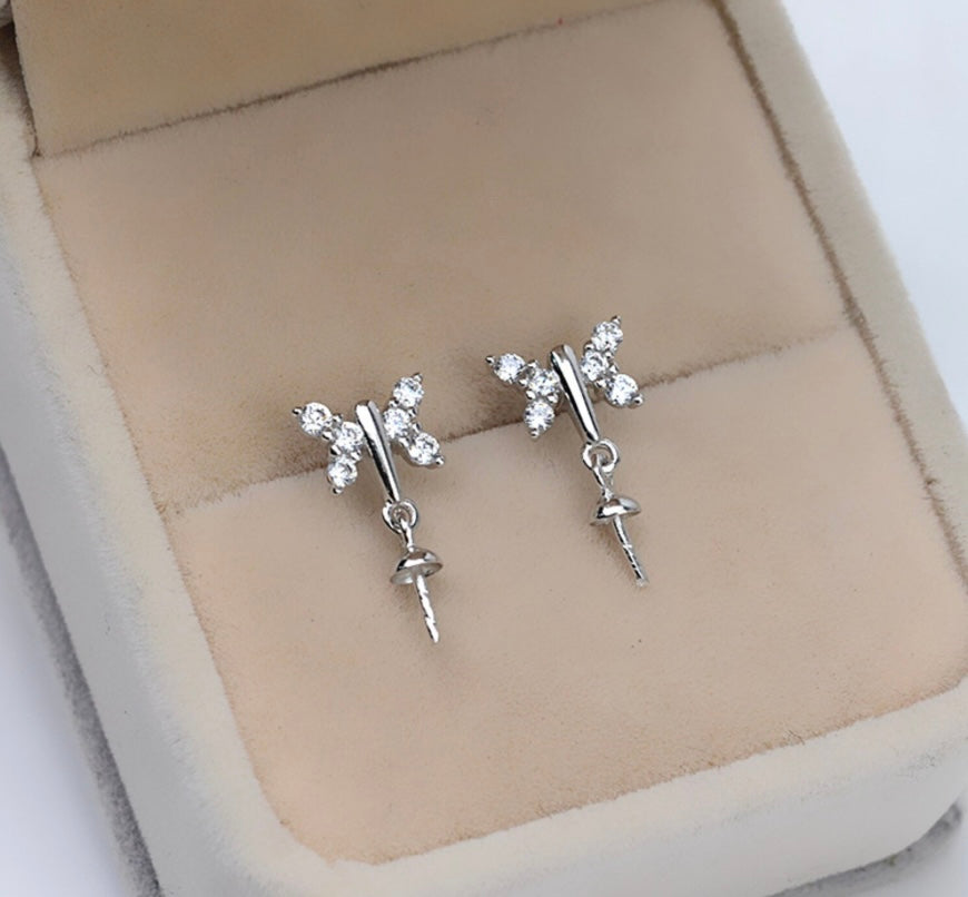 SSE9 - Diamonte Butterfly Studs