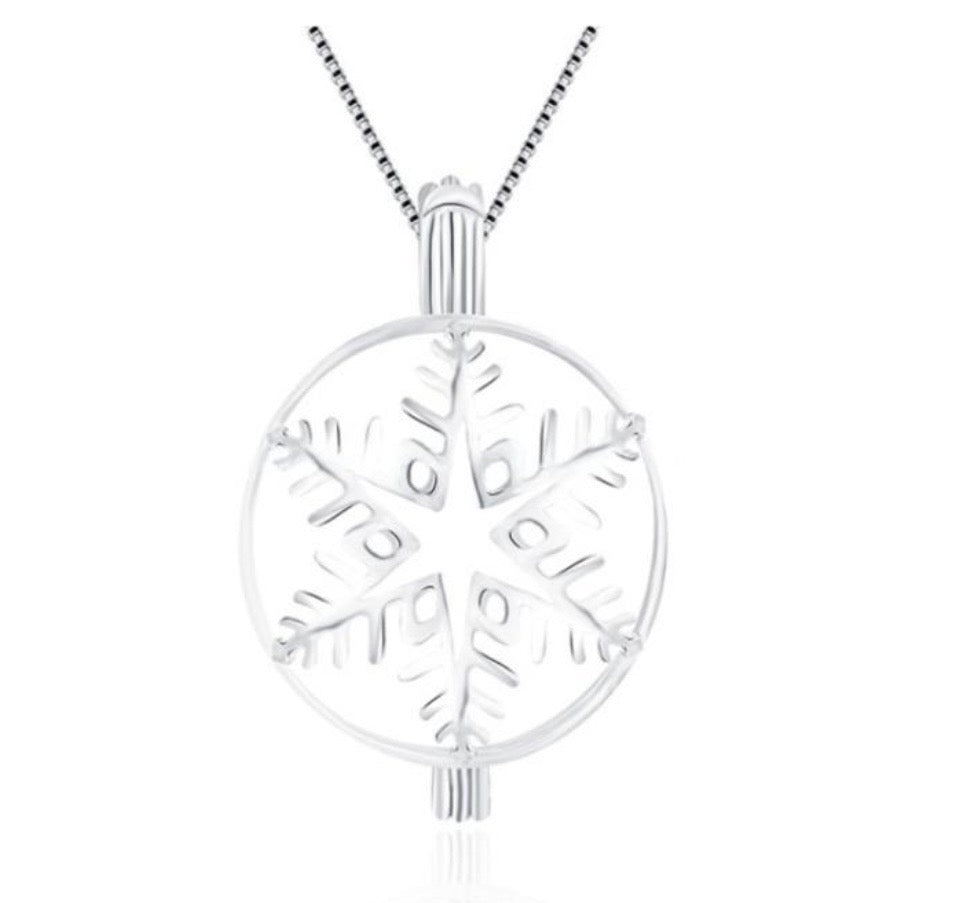 CH 6 - Snowflake Pearl cage pendant