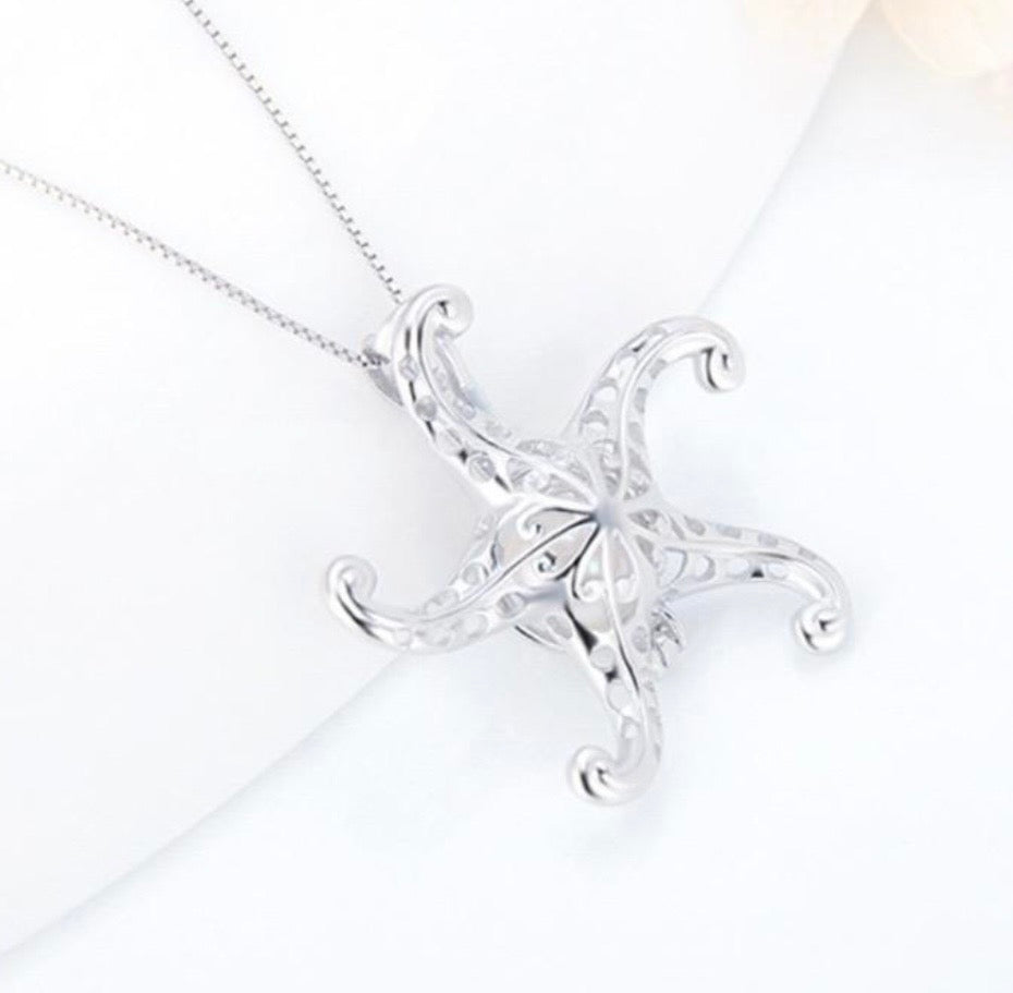 SSC 25 - The Starfish Pearl cage pendant