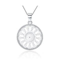SSMN 40 - Round Cz Pendant Necklace