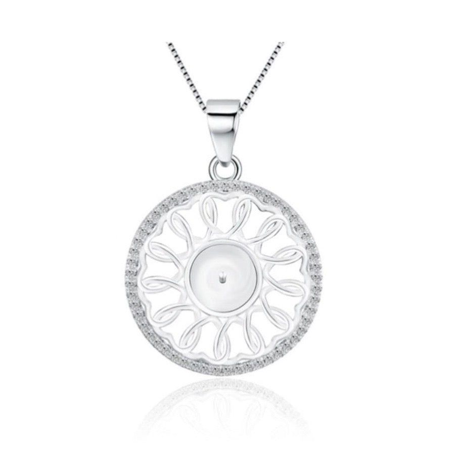 SSMN 40 - Round Cz Pendant Necklace