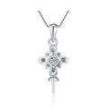 SSMN 37 - Diamond Flower Pendant Necklace