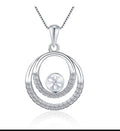 SSMN 36 - Double Circle Pendant Necklace