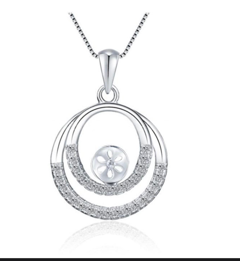 SSMN 36 - Double Circle Pendant Necklace