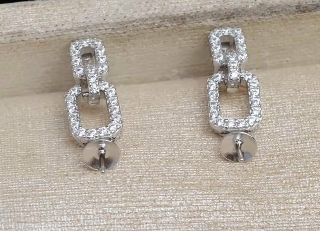 SSE8 - Double Diamonte  Earrings