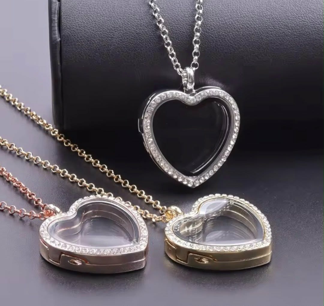 Heart shaped floating locket