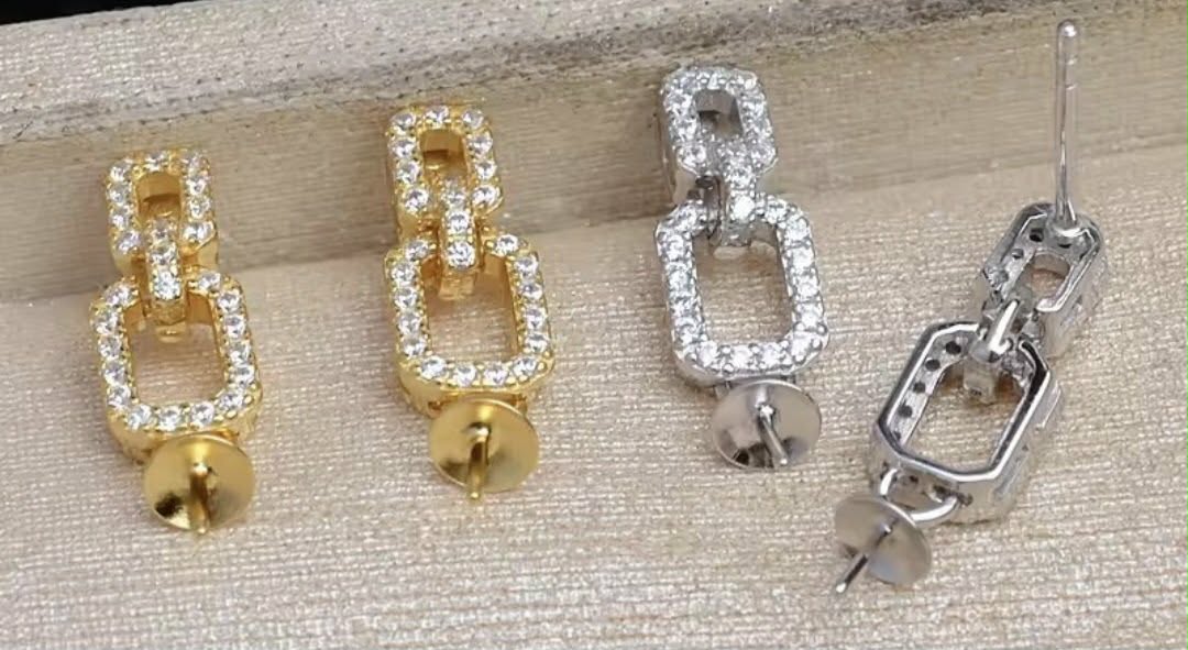 SSE8 - Double Diamonte  Earrings