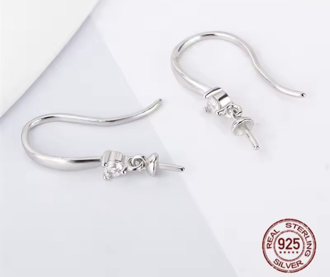 SSE12 - Diamonte Fish hook earrings