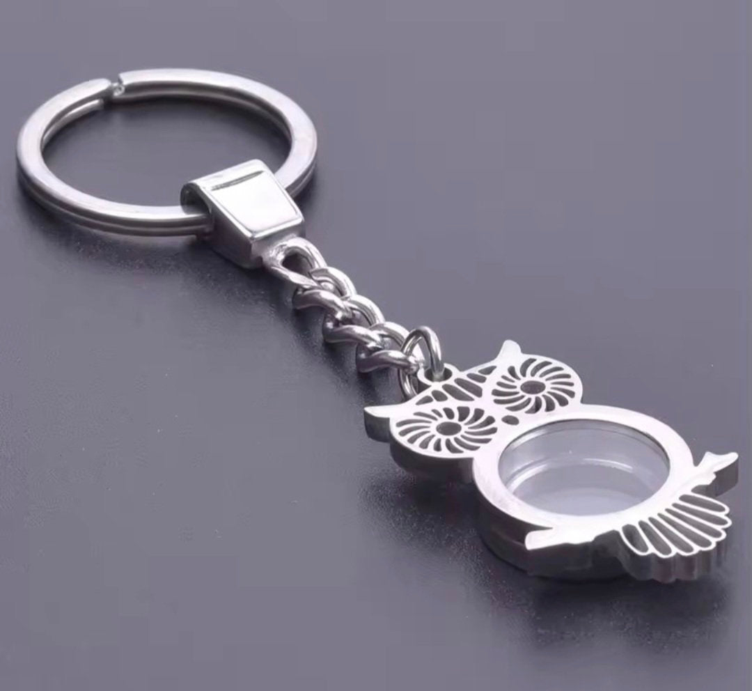 Owl Locket Keyring