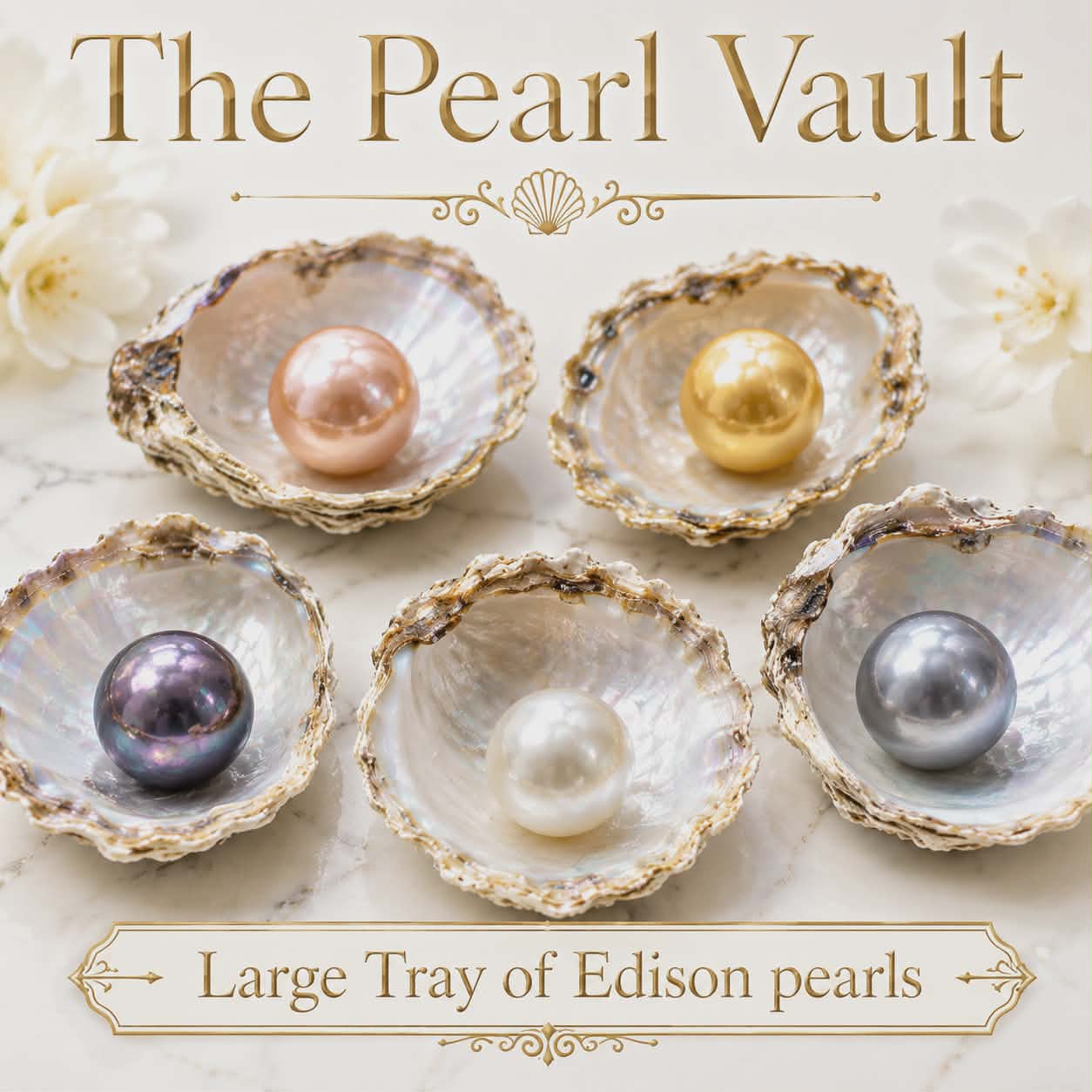 Oyster Opening - Large Tray of Edison Pearls