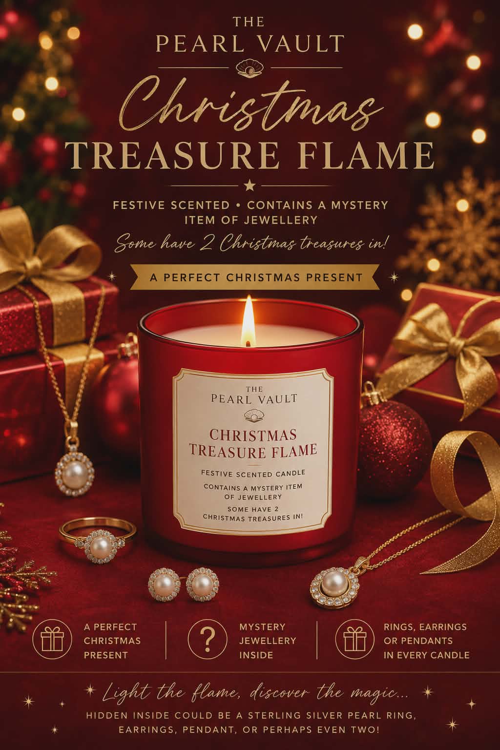 Christmas Treasure Flame candle